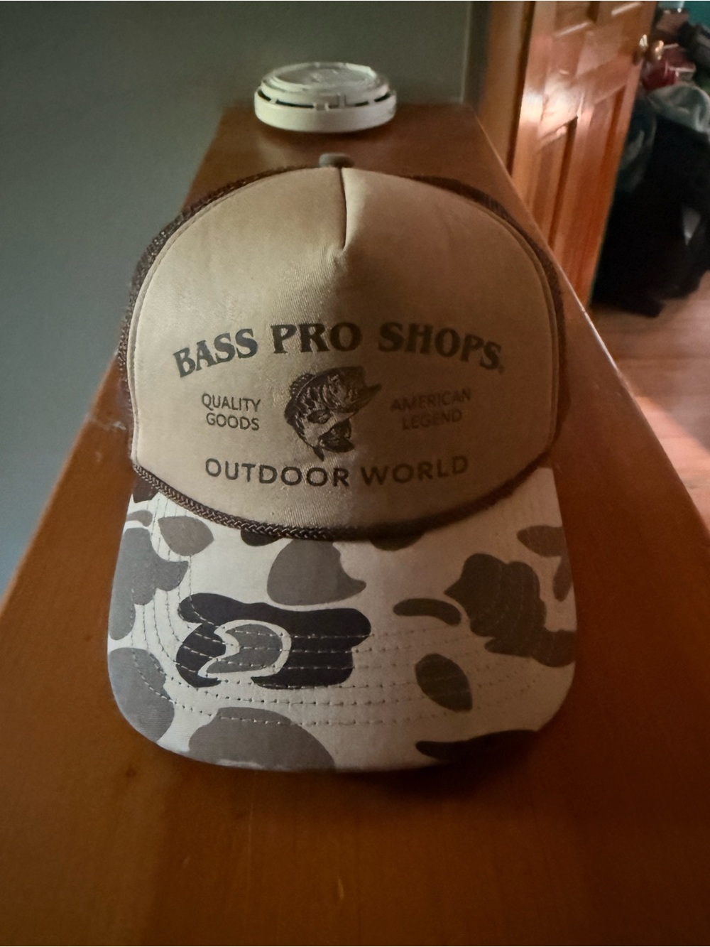 Bass Pro Shops Tan and Brown Camo Trucker Hat